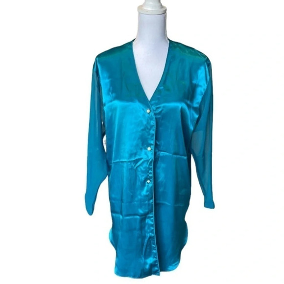 Victoria’s Secret Slip Womens Medium Vintage Gold Label Mesh Victorian Classy - Picture 5 of 13